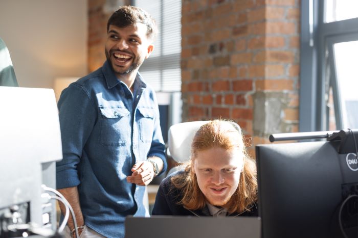 Kapil and Fraser at work