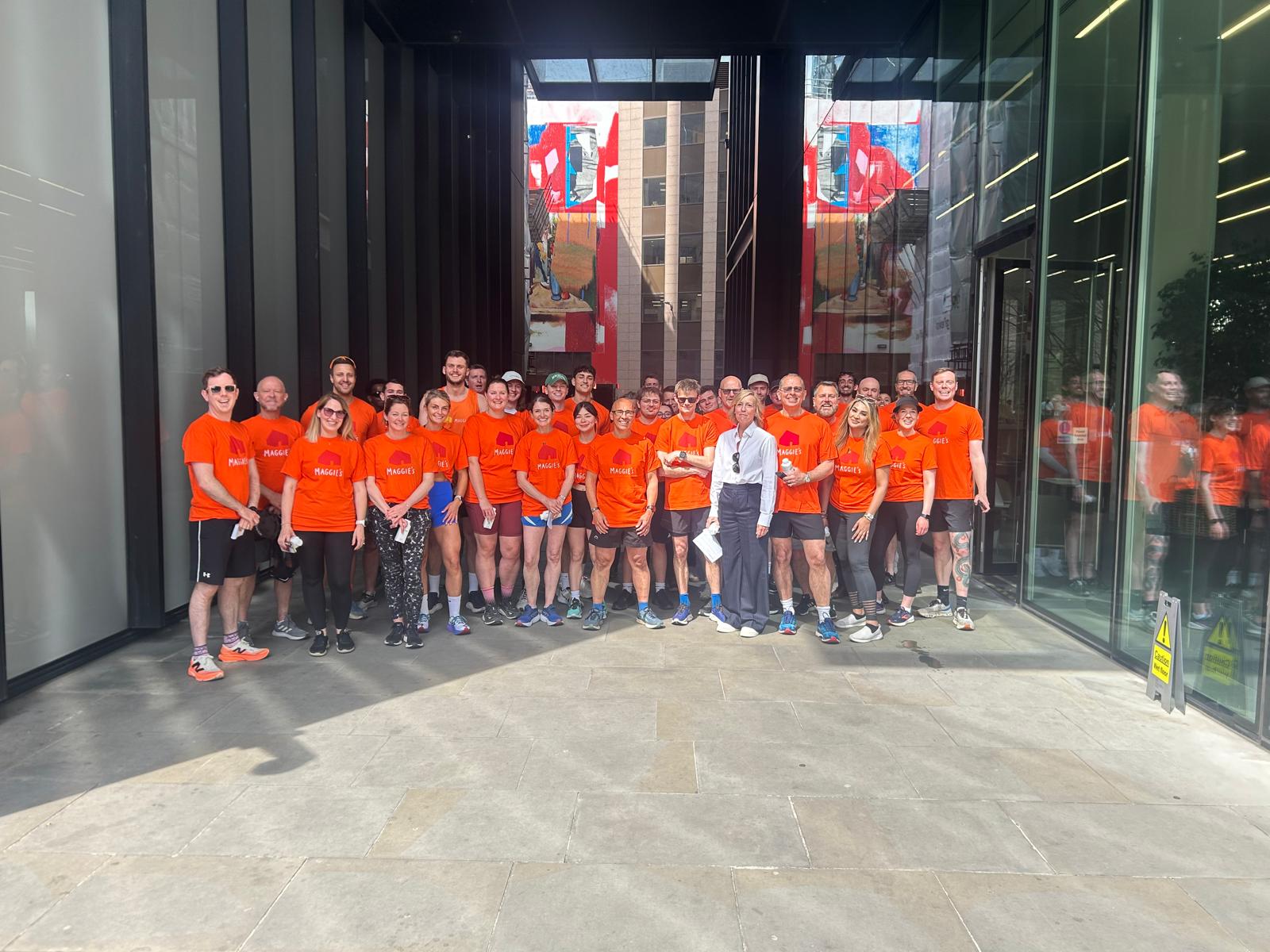 Howden employees before a charity run for Maggie's